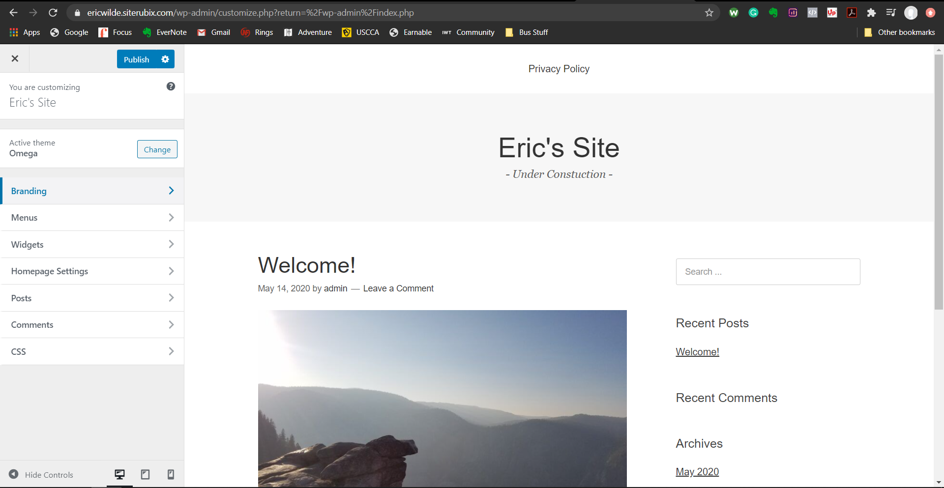 WordPress-Dashboard-Customize-screen