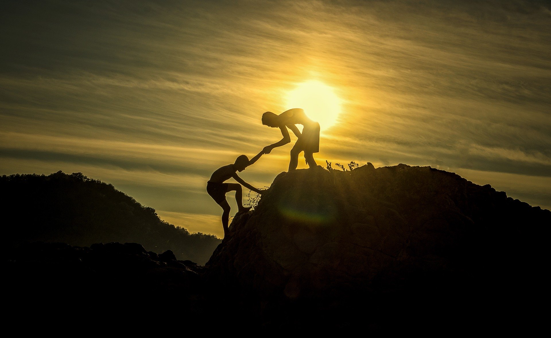 helping up a hill