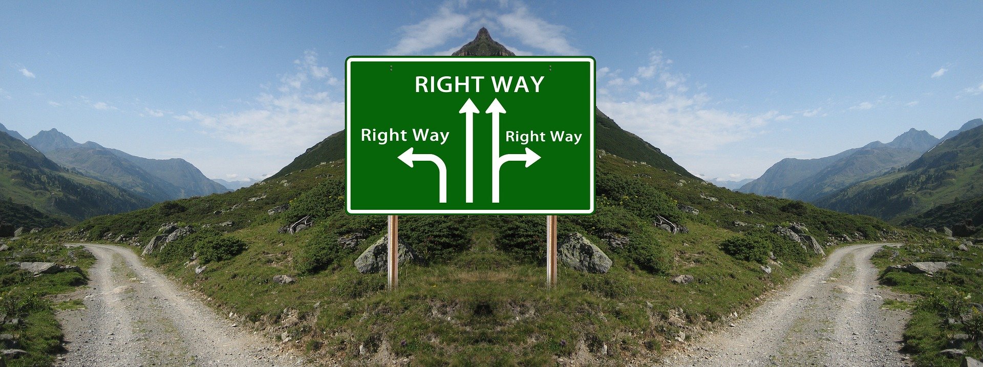 sign with right way