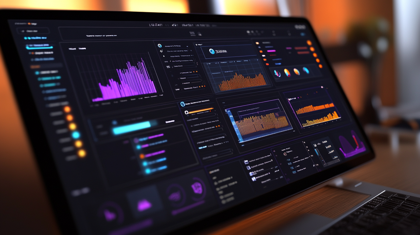 digital dashboard with analytics